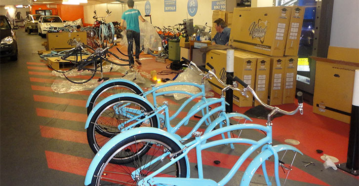 Unpacking our first Blue Bikes