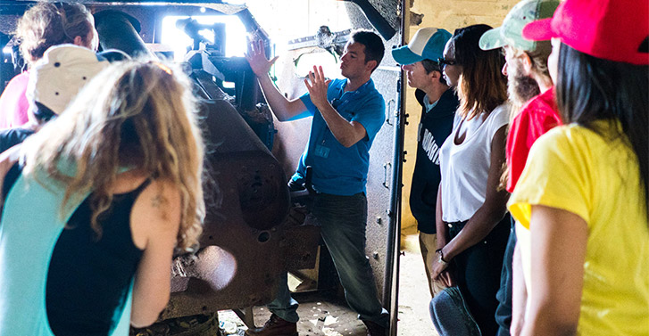 JB and his group in a german bunker on our D-Day beaches tour in 2016