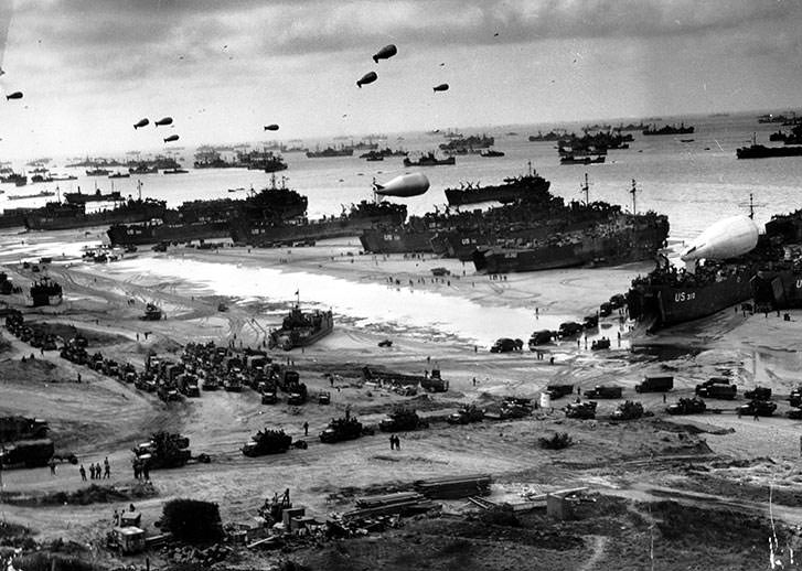 Omaha Beach in June 1944
